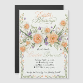 Convite para Brunch de Bênçãos de Páscoa com Flore