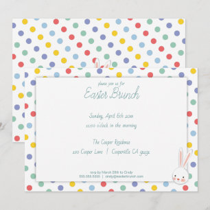 Convite para Brunch de Bolinhas Coelhinha da Pásc