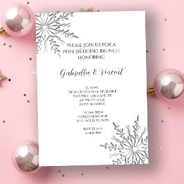Convite para Brunch de Casamento Pós-Inverno Snowf