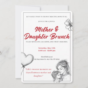 Convite para Brunch de Mãe e Filha