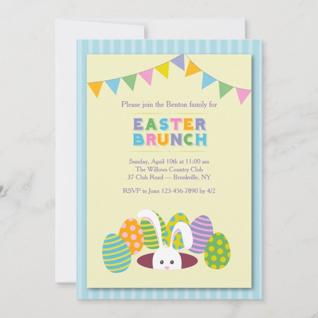 Convite para Brunch de Páscoa (Frente)