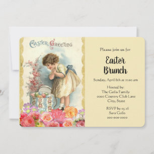Convite para Brunch de Páscoa com Ovos da Grade Vi