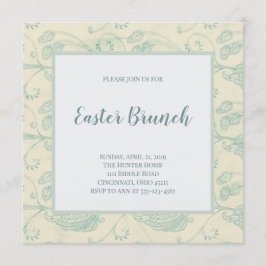 Convite para Brunch de Páscoa Vintage