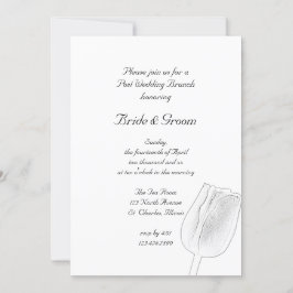 Convite para Brunch de Tulipa Desenhada Pós-Casame