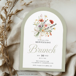 Convite para Brunch do Dia das Mães com Buquê Flor