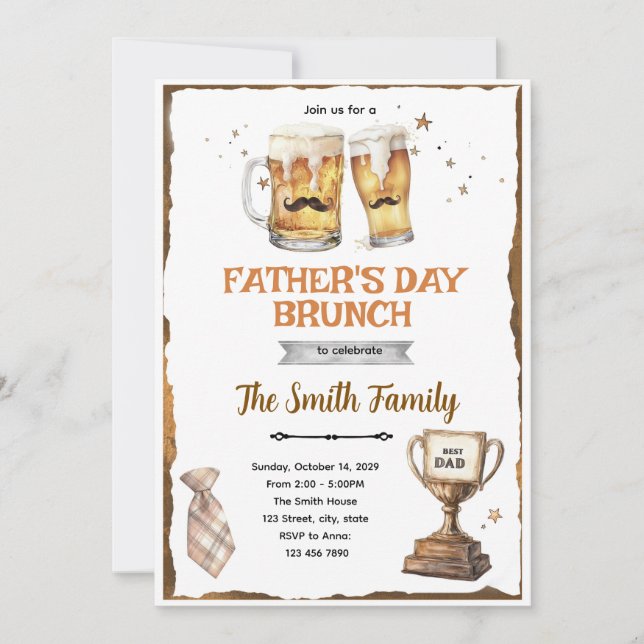 Convite para Brunch do Dia dos Pais (Frente)