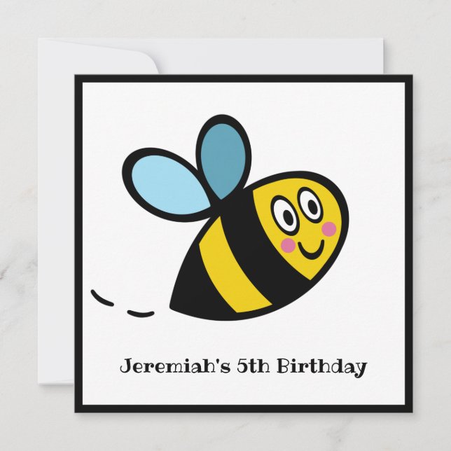 Convite para Bumblebee ocupado personalizado (Frente)