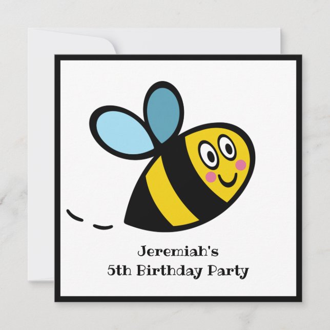 Convite para Bumblebee ocupado personalizado (Frente)