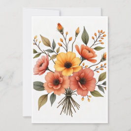 Convite para Buquê de Flores de Outono