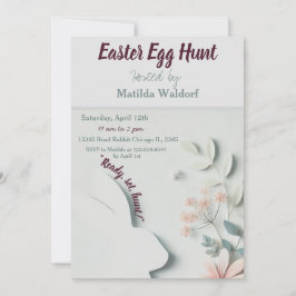 Convite para Caça ao Ovo de Páscoa Pastel | Fofo e