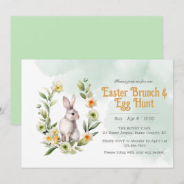 Convite para Caça ao Ovo no Brunch de Páscoa Rabbi