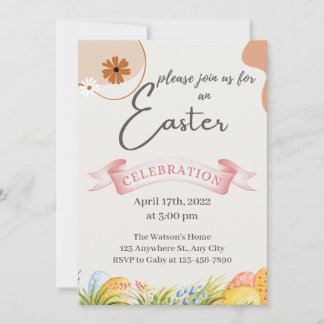 Convite Para Caça De Ovos De Páscoa