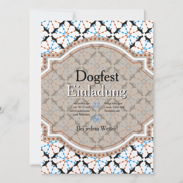 Convite para cães pastores (Verso)