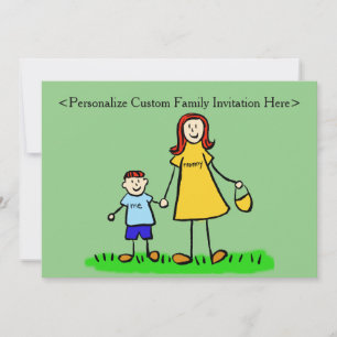 Convite para Caracteres de Família Personalizados