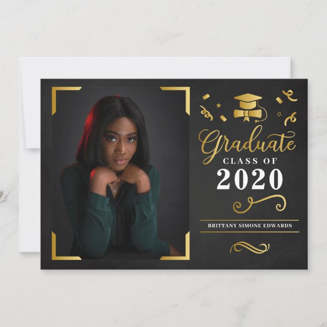 Convite para Cartão com fotos de Anúncio de Gradua (Frente)