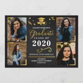Convite para Cartão com fotos de Anúncio de Gradua