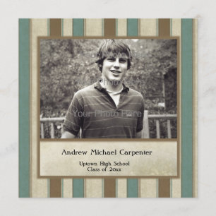 Convite para Cartão com fotos em Faixa Verde