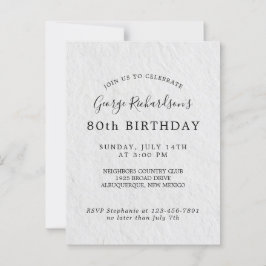 Convite para Cartão de Aniversário de 80