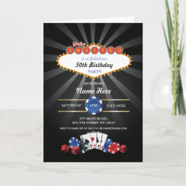 Convite para Cartão de Aniversário de Las Vegas