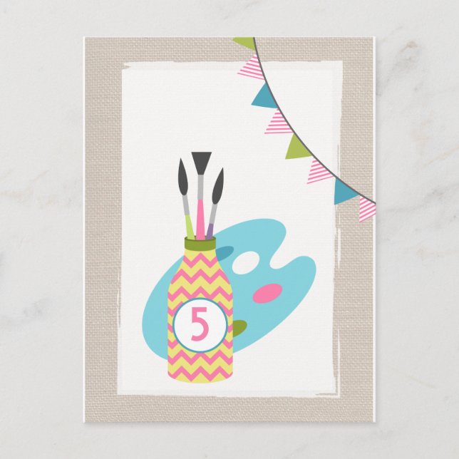 Convite para Cartão de Aniversário do Partido Pint (Frente)