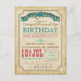 Convite para Cartão-Postal de Estilo Ocidental