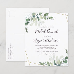 Convite para Cartão-postal de noivado Eucalyptus p