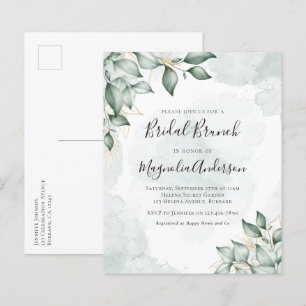 Convite para Cartão-postal de noivado Eucalyptus p