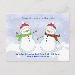 Convite para Cartão-Postal do Partido HOLIDAY Snow