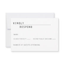 Convite para cartão RSVP Carly Modern