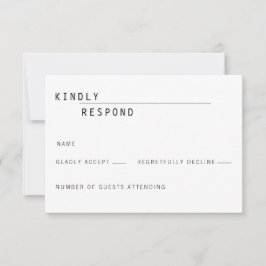Convite para cartão RSVP Carly Modern