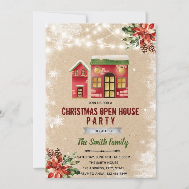 convite para casa aberta de Natal (Frente)