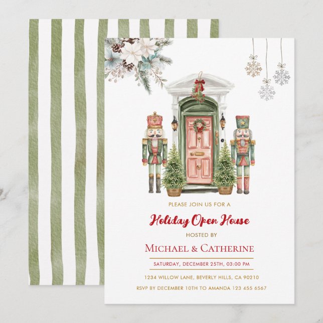 Convite para Casa Aberta de Natal do Quebra-Nozes (Frente/Verso)