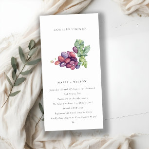 Convite para Casais de Grama de Aquarela Elegante