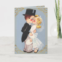 Convite para casal de cartoon bonito e rsvp