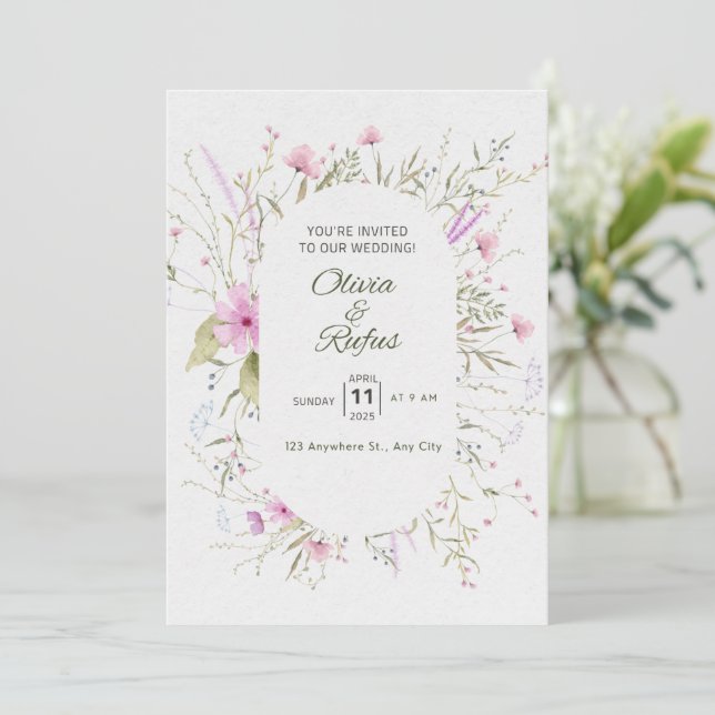 Convite para casamento (Em pé/Frente)