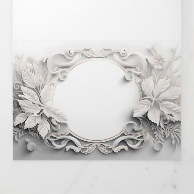 Convite para casamento 3D da Elegante (Cobrir)