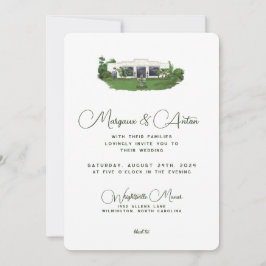 Convite para Casamento 5x7 - Wright tsville Manor