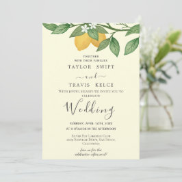 Convite para Casamento Amarelo do Jardim Lemon