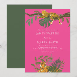 Convite Para Casamento Animal Da Selva Safari
