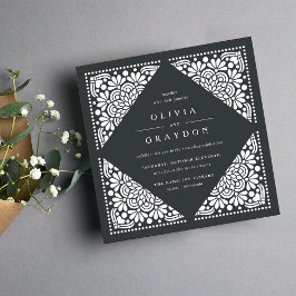 Convite para Casamento ao Quadrado de Beaux Arts |