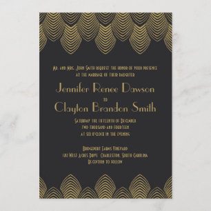 Convite para Casamento Arte Deco 20 da Vintage
