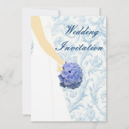 Convite para Casamento Azul de Palhaço Elegante