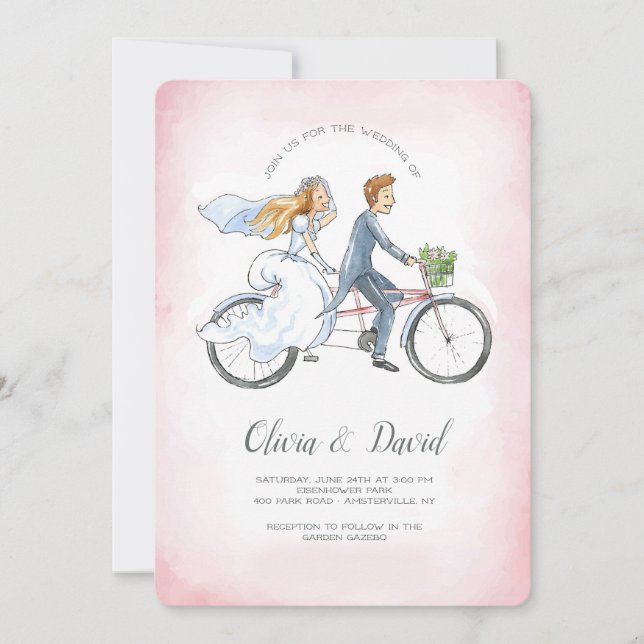 Convite para Casamento Bicicleta (Frente)