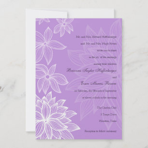 Convite para Casamento Bloom Lilac