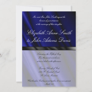 Convite para Casamento Blue Silk 2