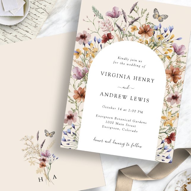 Convite para Casamento Boho Arch (Boho Arch Wedding Invitation
)
