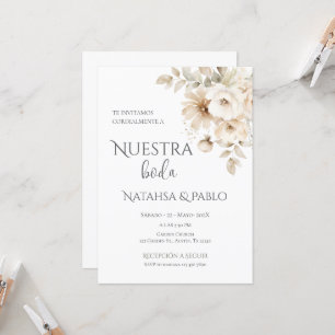 Convite para Casamento Boho em Espanha