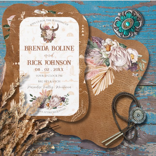 Convite para Casamento Boho Ranch (Criador carregado)