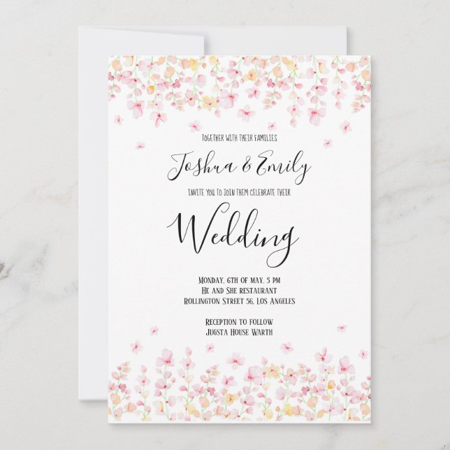 Convite para Casamento Boho Summer Bohemian (Frente)