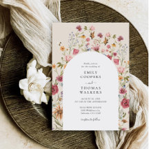 Convite para Casamento Boho Wildflower